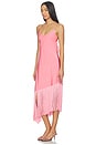 view 3 of 5 Natalina Fringe Midi Dress in Pink