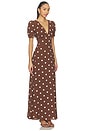 view 2 of 3 Devin Maxi Dress in Brown & Cream Polka Dot