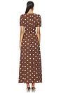 view 3 of 3 Devin Maxi Dress in Brown & Cream Polka Dot