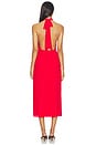 view 3 of 4 Ria Halter Midi Dress in Cherry Red