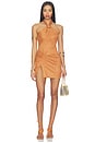 view 1 of 3 Lureilla Halter Mini Dress in Brown