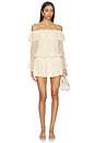 view 1 of 4 Libbie Off Shoulder Mini Dress in cream
