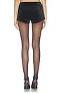 view 4 of 6 Twila Velvet Mini Short in Black