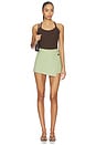 view 5 of 6 Demi Wrap Skort in Light Olive