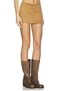 view 2 of 6 Meliya Faux Suede Skort in Tan