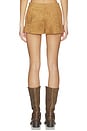 view 4 of 6 Meliya Faux Suede Skort in Tan