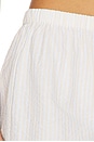 view 6 of 6 Blaise Short in Cream & White Stripe