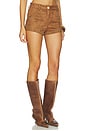 view 2 of 6 Leanan Studded Faux Suede Short in Tan