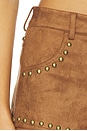 view 6 of 6 Leanan Studded Faux Suede Short in Tan