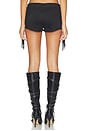 view 4 of 6 Libertee Fringe Faux Suede Short in Black