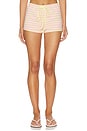 view 1 of 6 Greer Micro Short in Pink & Yellow Stripe