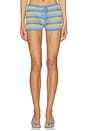 view 1 of 6 Anele Crochet Short in Blue Stripe