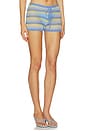 view 2 of 6 Anele Crochet Short in Blue Stripe