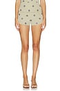 view 1 of 7 Calinda Short in Olive & Brown Dot