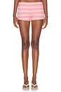 view 1 of 6 Cynthia Micro Short in Pink Stripe