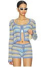 view 1 of 4 Anele Crochet Top in Blue Stripe