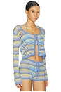 view 2 of 4 Anele Crochet Top in Blue Stripe