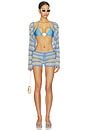 view 4 of 4 Anele Crochet Top in Blue Stripe