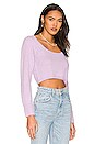 view 2 of 4 Kimberly Fuzzy Crop Sweater in Lavender
