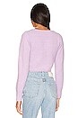view 3 of 4 Kimberly Fuzzy Crop Sweater in Lavender