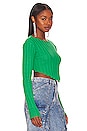 view 2 of 4 Daya Crop Sweater Top in Green