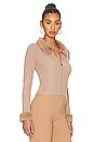 view 2 of 4 Natalie Knit Zip Cardigan in Solid Tan