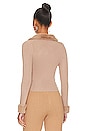 view 3 of 4 Natalie Knit Zip Cardigan in Solid Tan