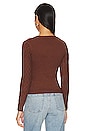 view 3 of 4 Zaria Cut Out Sweater in Chocolate
