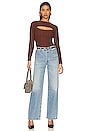 view 4 of 4 Zaria Cut Out Sweater in Chocolate