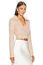 view 2 of 4 Carly Deep V Sweater in Blush Nude