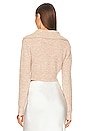 view 3 of 4 Carly Deep V Sweater in Blush Nude