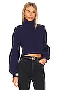 view 1 of 4 Sloane Turtleneck Sweater in Cobalt Blue