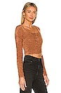 view 2 of 4 Clare Long Sleeve Top in brown