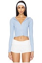 view 1 of 4 Maren Zip Up Sweater in Light Blue