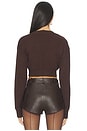 view 3 of 4 Destiny Cardigan Sweater in Dark Brown