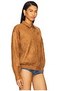 view 3 of 6 Bella Faux Suede Fringe Jacket in Caramel
