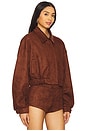 view 2 of 4 Amanda Faux Suede Jacket in Brown