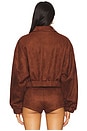 view 3 of 4 Amanda Faux Suede Jacket in Brown