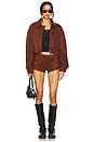 view 4 of 4 Amanda Faux Suede Jacket in Brown