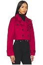 view 3 of 5 Marja Cropped Trench in Burgundy