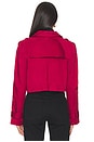 view 4 of 5 Marja Cropped Trench in Burgundy