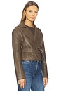 view 2 of 4 Olivia Faux Leather Jacket in Brown