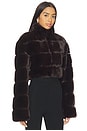 view 2 of 4 Sia Faux Fur Jacket in Dark Brown