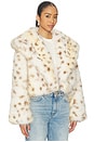 view 2 of 4 Rockie Faux Fur Jacket in White Leopard