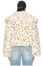 view 3 of 4 Rockie Faux Fur Jacket in White Leopard