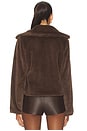 view 4 of 5 Payton Faux Fur Jacket in Dark Brown