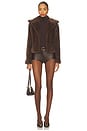 view 5 of 5 Payton Faux Fur Jacket in Dark Brown