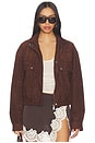 view 2 of 5 Kaydee Faux Suede Jacket in Brown