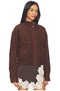view 3 of 5 Kaydee Faux Suede Jacket in Brown