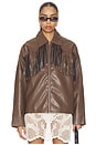 view 2 of 6 Mia Faux Leather Jacket in Brown